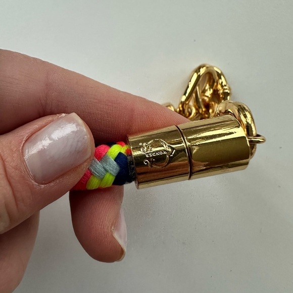 neon rope and gold link bracelet - Picture 2 of 6